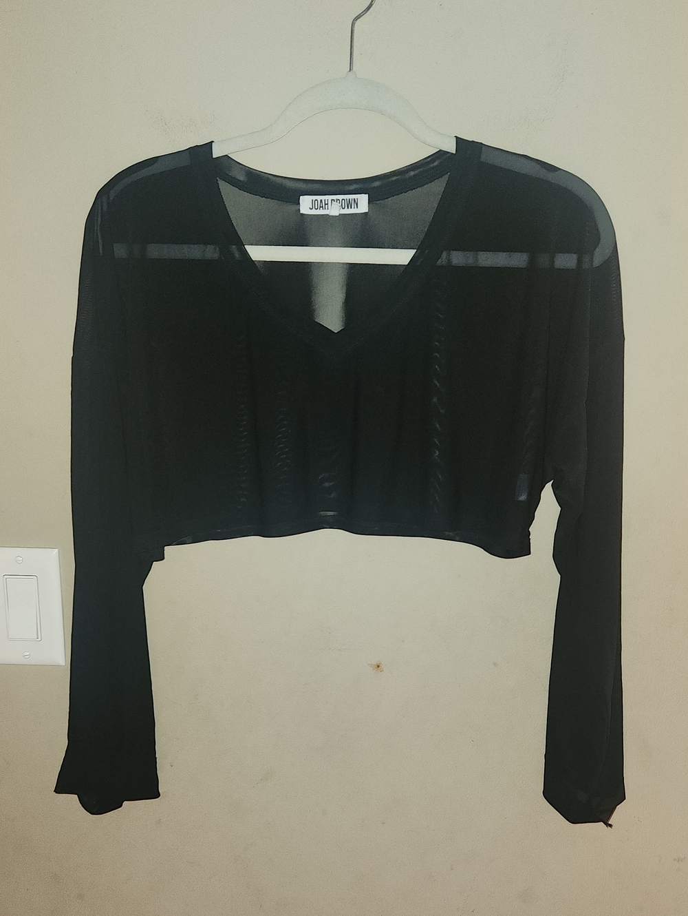 Joah Brown Black Sheer Top& Bottom Swim Coverup Set. - Picture 6 of 12